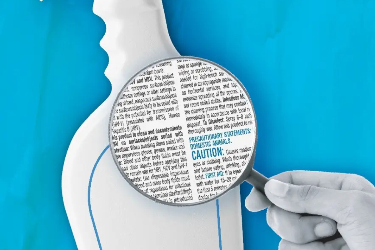 how to read labels on food-safe sanitizers